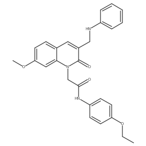 N-(4-ethoxyphenyl)-2-{7-methoxy-2-oxo-3-[(phenylamino)methyl]-1,2-dihydroquinolin-1-yl}acetamide Structure