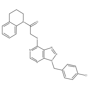 2-((3-(4-chlorobenzyl)-3H-[1,2,3]triazolo[4,5-d]pyrimidin-7-yl)thio)-1-(3,4-dihydroquinolin-1(2H)-yl)ethanone Structure