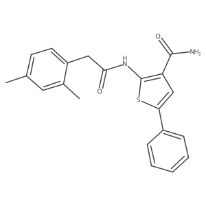 2-(2-(2,4-Dimethylphenyl)acetamido)-5-phenylthiophene-3-carboxamide Structure