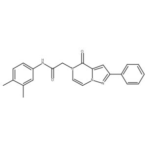 N-(3,4-dimethylphenyl)-2-(4-oxo-2-phenylpyrazolo[1,5-a]pyrazin-5(4H)-yl)acetamide Structure