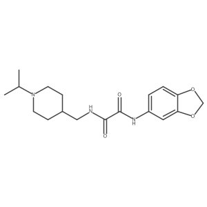N1-(benzo[d][1,3]dioxol-5-yl)-N2-((1-isopropylpiperidin-4-yl)methyl)oxalamide Structure