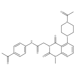 N-(4-acetylphenyl)-2-(5-(4-acetylpiperazin-1-yl)-1-methyl-2,4-dioxo-1,2-dihydropyrido[2,3-d]pyrimidin-3(4H)-yl)acetamide结构式
