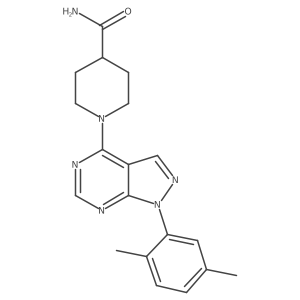 1-[1-(2,5-dimethylphenyl)-1H-pyrazolo[3,4-d]pyrimidin-4-yl]piperidine-4-carboxamide Structure