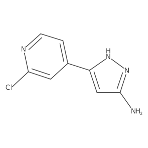 3-(2-Chloropyridin-4-yl)-1H-pyrazol-5-amine Structure