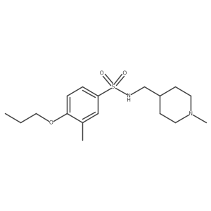 3-methyl-N-((1-methylpiperidin-4-yl)methyl)-4-propoxybenzenesulfonamide Structure