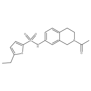 N-(2-acetyl-1,2,3,4-tetrahydroisoquinolin-7-yl)-5-ethylthiophene-2-sulfonamide Structure