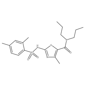 5-Thiazolecarboxamide, 2-[[(2,4-dimethylphenyl)sulfonyl]amino]-4-methyl-N,N-dipropyl-结构式