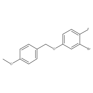 2-Bromo-1-fluoro-4-((4-methoxybenzyl)oxy)benzene结构式