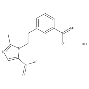 1-[2-(2-Methyl-5-nitro-1H-imidazol-1-yl)ethyl]pyridin-1-ium-3-carboximidate--hydrogen chloride (1/1)结构式