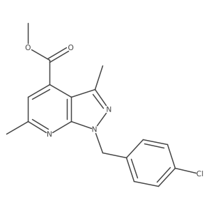 methyl 1-(4-chlorobenzyl)-3,6-dimethyl-1H-pyrazolo[3,4-b]pyridine-4-carboxylate Structure