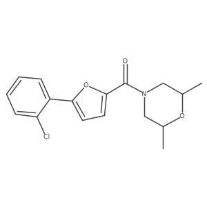 [5-(2-Chlorophenyl)furan-2-yl]-(2,6-dimethylmorpholin-4-yl)methanone结构式