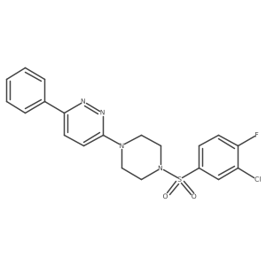 3-(4-((3-Chloro-4-fluorophenyl)sulfonyl)piperazin-1-yl)-6-phenylpyridazine Structure