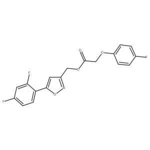 (5-(2,4-Difluorophenyl)isoxazol-3-yl)methyl 2-(4-fluorophenoxy)acetate Structure