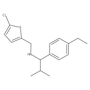 5-Chloro-N-[1-(4-ethylphenyl)-2-methylpropyl]-2-thiophenemethanamine结构式