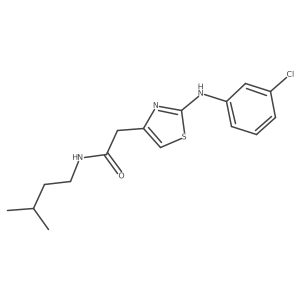 2-(2-((3-chlorophenyl)amino)thiazol-4-yl)-N-isopentylacetamide结构式