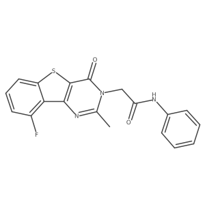 2-(9-fluoro-2-methyl-4-oxo[1]benzothieno[3,2-d]pyrimidin-3(4H)-yl)-N-phenylacetamide结构式