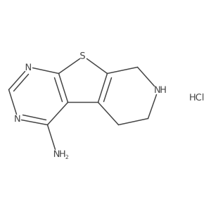 8-Thia-4,6,11-triazatricyclo[7.4.0.0^{2,7}]trideca-1(9),2,4,6-tetraen-3-amine hydrochloride结构式