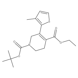 1-tert-butyl 4-ethyl 5-(3-methyl-2-thienyl)-3,6-dihydropyridine-1,4(2H)-dicarboxylate结构式