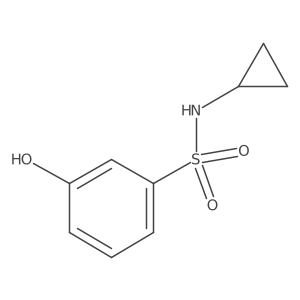 N-Cyclopropyl-3-hydroxybenzene-1-sulfonamide结构式