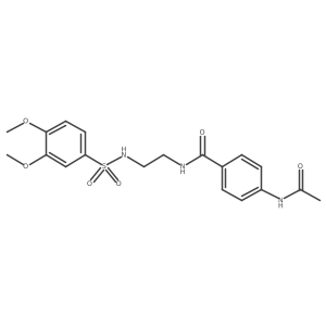 4-acetamido-N-(2-(3,4-dimethoxyphenylsulfonamido)ethyl)benzamide Structure