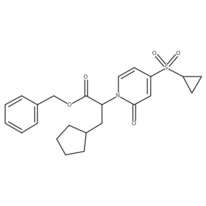 Phenylmethyl (I+/-S)-I+/--(cyclopentylmethyl)-4-(cyclopropylsulfonyl)-2-oxo-1(2H)-pyridineacetate结构式