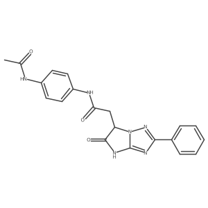 N-[4-(acetylamino)phenyl]-2-(5-oxo-2-phenyl-5,6-dihydro-4H-imidazo[1,2-b][1,2,4]triazol-6-yl)acetamide结构式