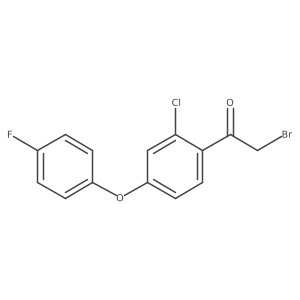Ethanone, 2-bromo-1-[2-chloro-4-(4-fluorophenoxy)phenyl]- Structure