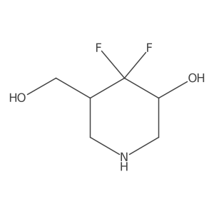 (3R,5S)-4,4-difluoro-5-(hydroxymethyl)piperidin-3-ol结构式