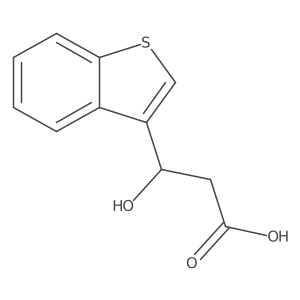 3-(1-Benzothiophen-3-yl)-3-hydroxypropanoic acid结构式