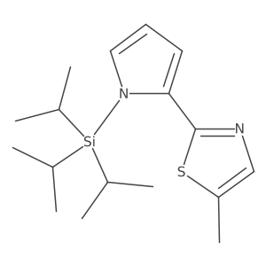 5-Methyl-2-[1-(triisopropylsilyl)-1H-pyrrol-2-yl]-1,3-thiazole结构式