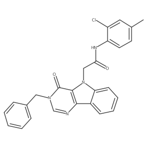 2-(3-benzyl-4-oxo-3H-pyrimido[5,4-b]indol-5(4H)-yl)-N-(2-chloro-4-methylphenyl)acetamide Structure