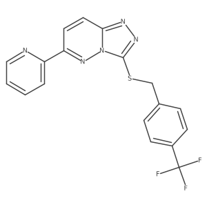 2-[3-({[4-(Trifluoromethyl)phenyl]methyl}sulfanyl)-[1,2,4]triazolo[4,3-b]pyridazin-6-yl]pyridine结构式