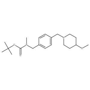 Tert-butyl {4-[(4-methoxypiperidin-1-yl)methyl]benzyl}methylcarbamate Structure