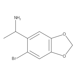 (1R)-1-(6-bromo-1,3-dioxaindan-5-yl)ethan-1-amine结构式