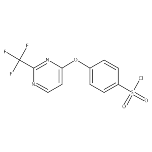 4-{[2-(Trifluoromethyl)pyrimidin-4-yl]oxy}benzenesulphonyl chloride Structure