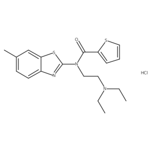 N-(2-(diethylamino)ethyl)-N-(6-methylbenzo[d]thiazol-2-yl)thiophene-2-carboxamide hydrochloride Structure