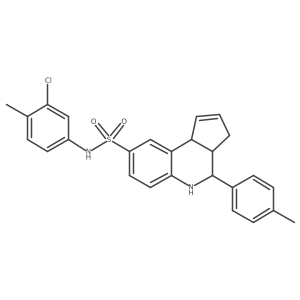 3H-Cyclopenta[c]quinoline-8-sulfonamide, N-(3-chloro-4-methylphenyl)-3a,4,5,9b-tetrahydro-4-(4-methylphenyl)-, (3aR,4S,9bS)-rel- Structure