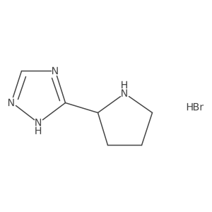 (S)-5-(Pyrrolidin-2-yl)-1H-1,2,4-triazole hydrobromide结构式