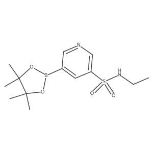 N-ethyl-5-(tetramethyl-1,3,2-dioxaborolan-2-yl)pyridine-3-sulfonamide结构式