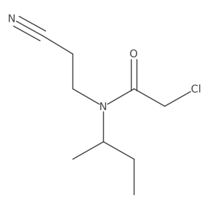 2-Chloro-N-(2-cyanoethyl)-N-(1-methylpropyl)acetamide结构式