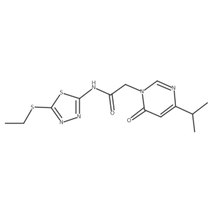 N-(5-(ethylthio)-1,3,4-thiadiazol-2-yl)-2-(4-isopropyl-6-oxopyrimidin-1(6H)-yl)acetamide Structure
