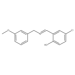 4-chloro-2-{(E)-[(3-methoxybenzyl)imino]methyl}phenol Structure