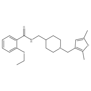 N-((1-((2,5-dimethylfuran-3-yl)methyl)piperidin-4-yl)methyl)-2-(ethylthio)benzamide结构式