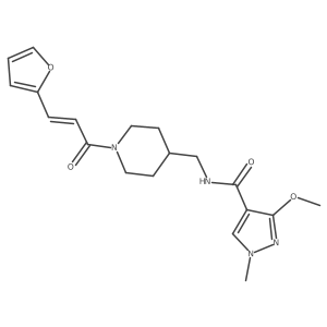 (E)-N-((1-(3-(furan-2-yl)acryloyl)piperidin-4-yl)methyl)-3-methoxy-1-methyl-1H-pyrazole-4-carboxamide Structure