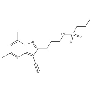N-[3-(3-Cyano-5,7-dimethylpyrazolo[1,5-a]pyrimidin-2-yl)propyl]-1-propanesulfonamide Structure