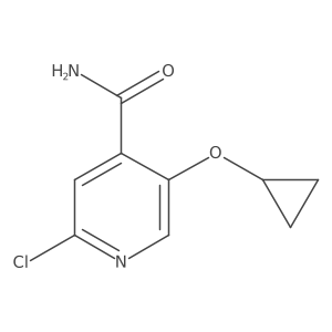 2-Chloro-5-cyclopropoxyisonicotinamide Structure