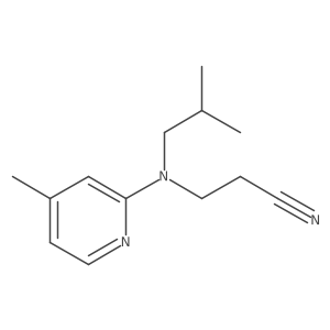3-[(2-Methylpropyl)(4-methyl-2-pyridinyl)amino]propanenitrile Structure