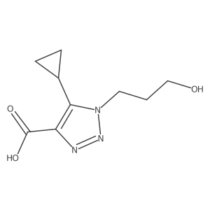 5-Cyclopropyl-1-(3-hydroxypropyl)-1h-1,2,3-triazole-4-carboxylic acid结构式