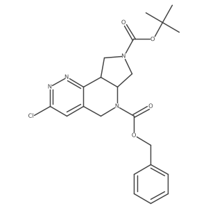 5H-Pyrrolo[3a(2),4a(2):5,6]pyrido[4,3-c]pyridazine-6,8-dicarboxylic acid, 3-chloro-6a,7,9,9a-tetrahydro-, 8-(1,1-dimethylethyl) 6-(phenylmethyl) ester Structure