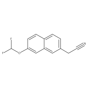 2-(Difluoromethoxy)naphthalene-7-acetonitrile结构式